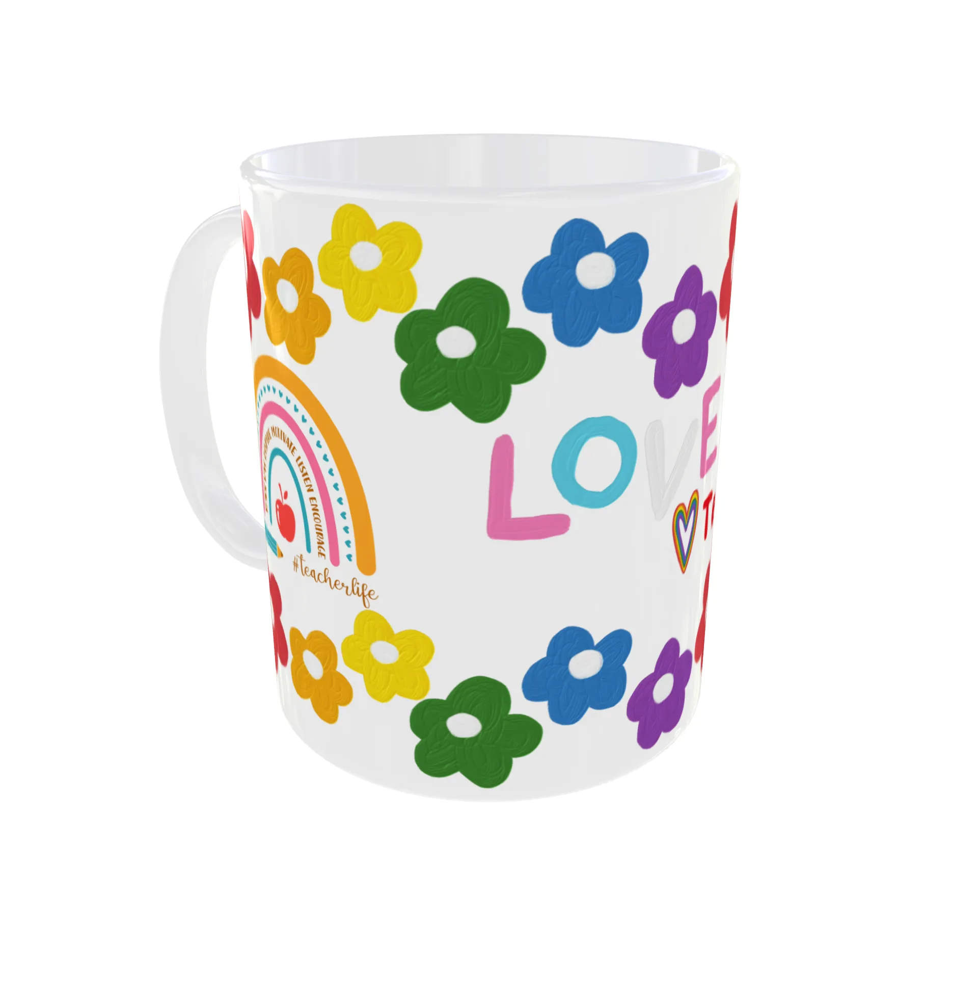 Rainbow Teacher Love Mug - Image 4