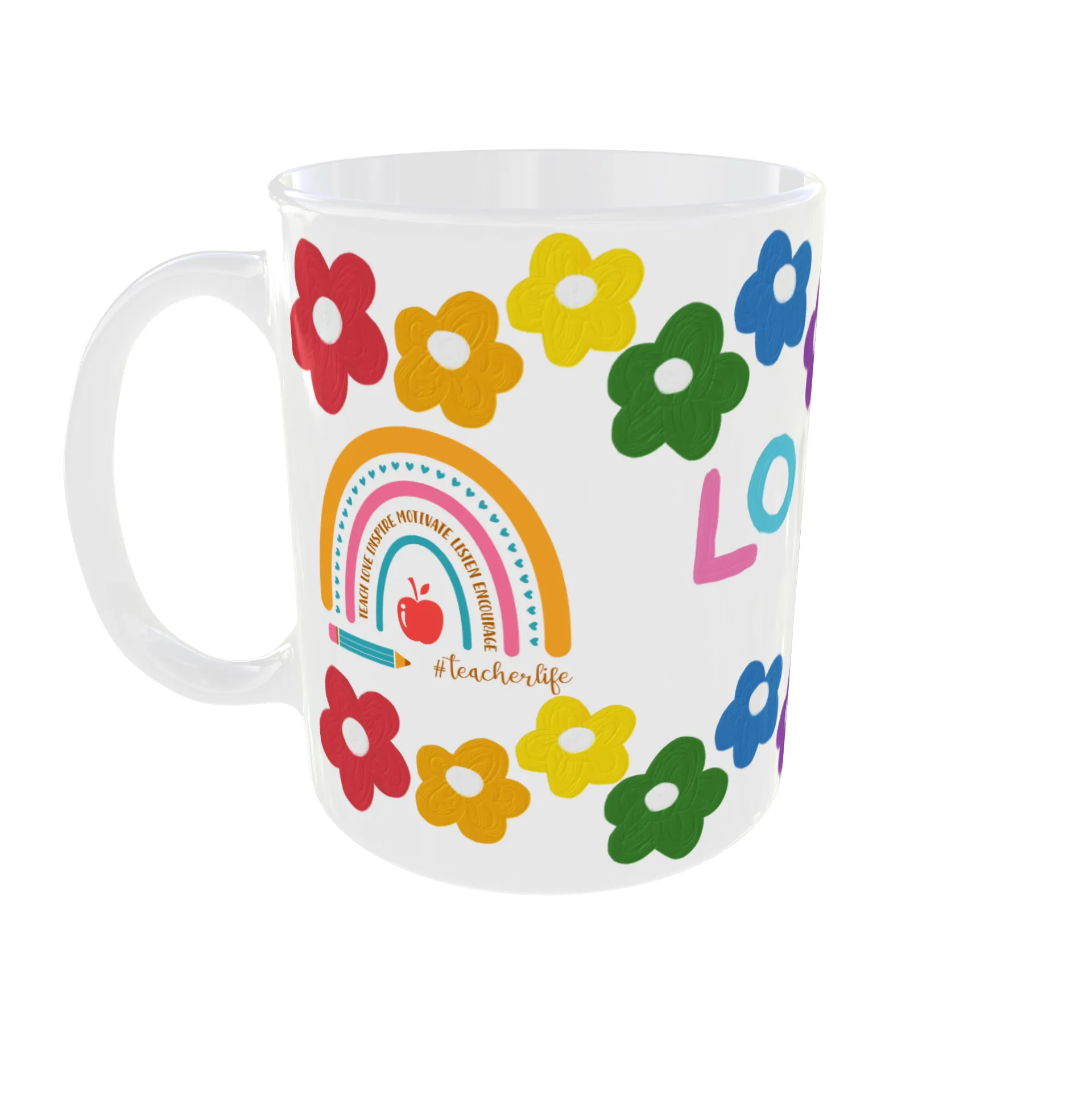 Rainbow Teacher Love Mug - Image 5